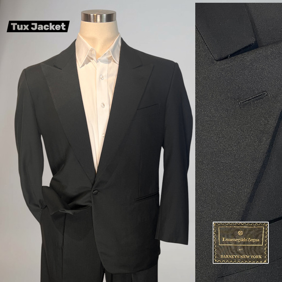 Ermenegildo Zegna Other - Vintage Ermenegildo Zegna Tuxedo Jacket 42R Black Formal Designer